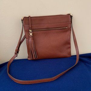 Halogen Nordstrom Leather Tassel Crossbody bag New